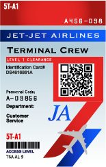 Airline ID badge.