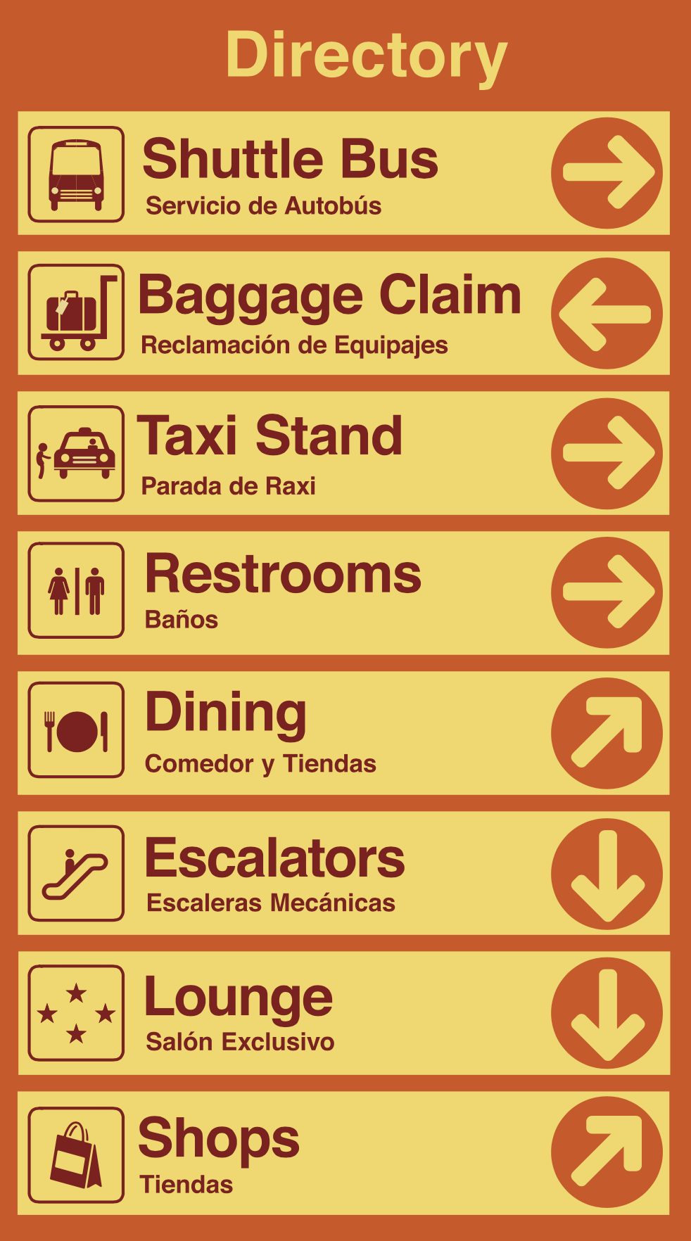 Airport directory.