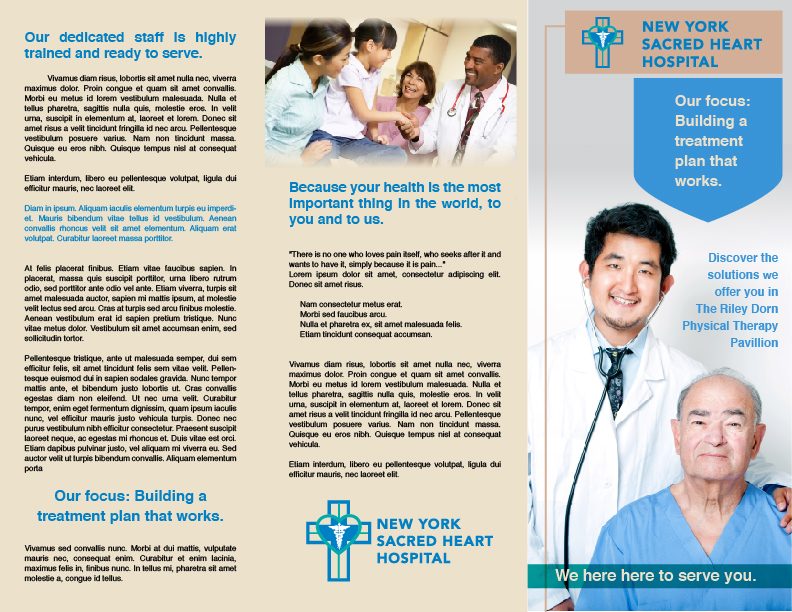 A close up look at hospital brochures.