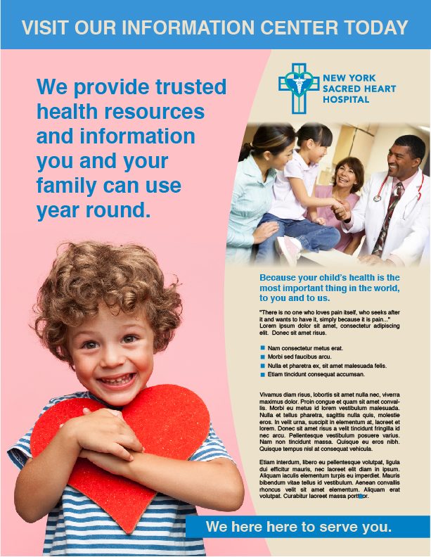 A close up look at some of the hospital posters.