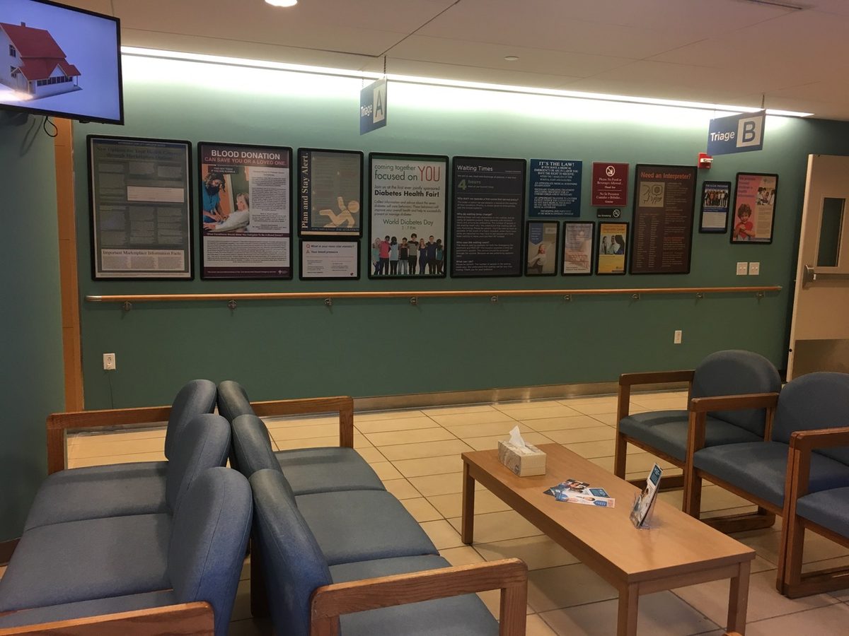 A wall of framed notices, every one of them designed so that it could be ignored.