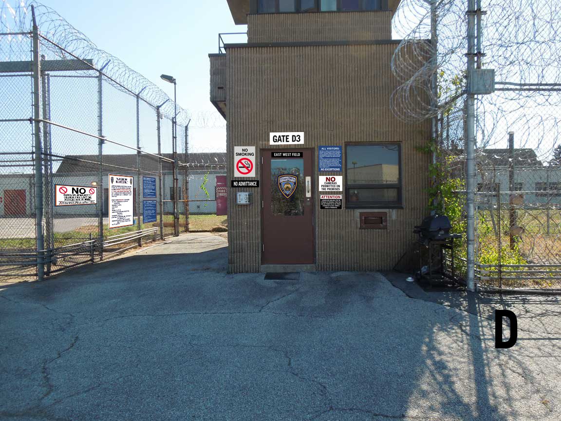 The same treatment one gate along, so the two read as one facility.