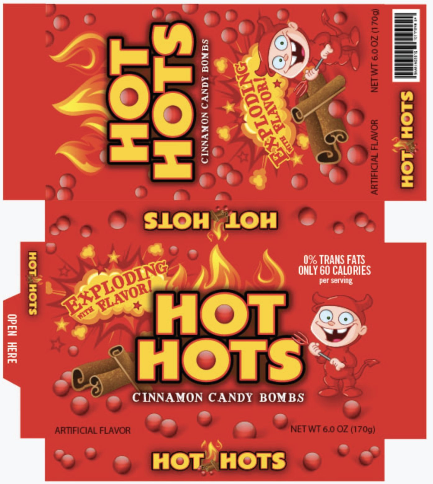 Cinnamon candy bombs. Flames, a screaming face and no restraint whatsoever.