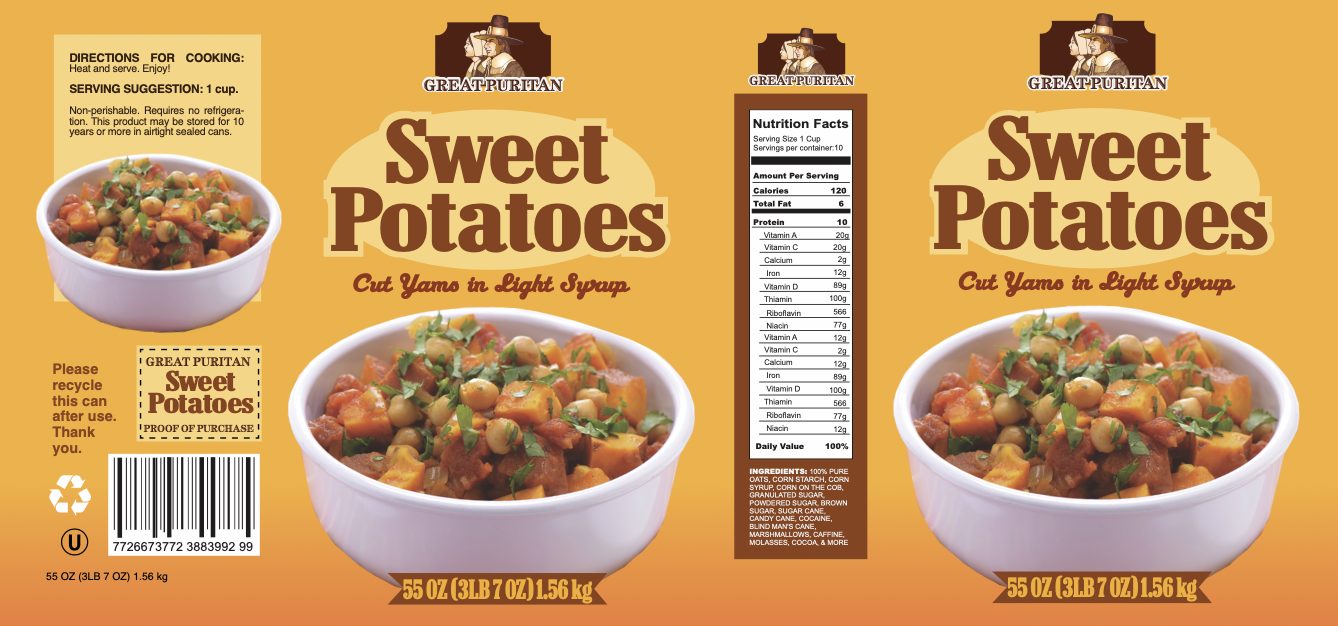 Label wrap with the bowl shot doing all the selling.