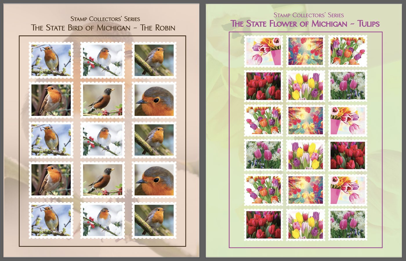 I picked the birds and flowers of the state the story takes place in for part of the movie.