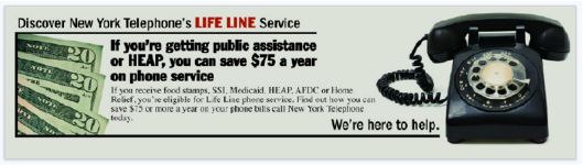 New York Telephone - Life Line
