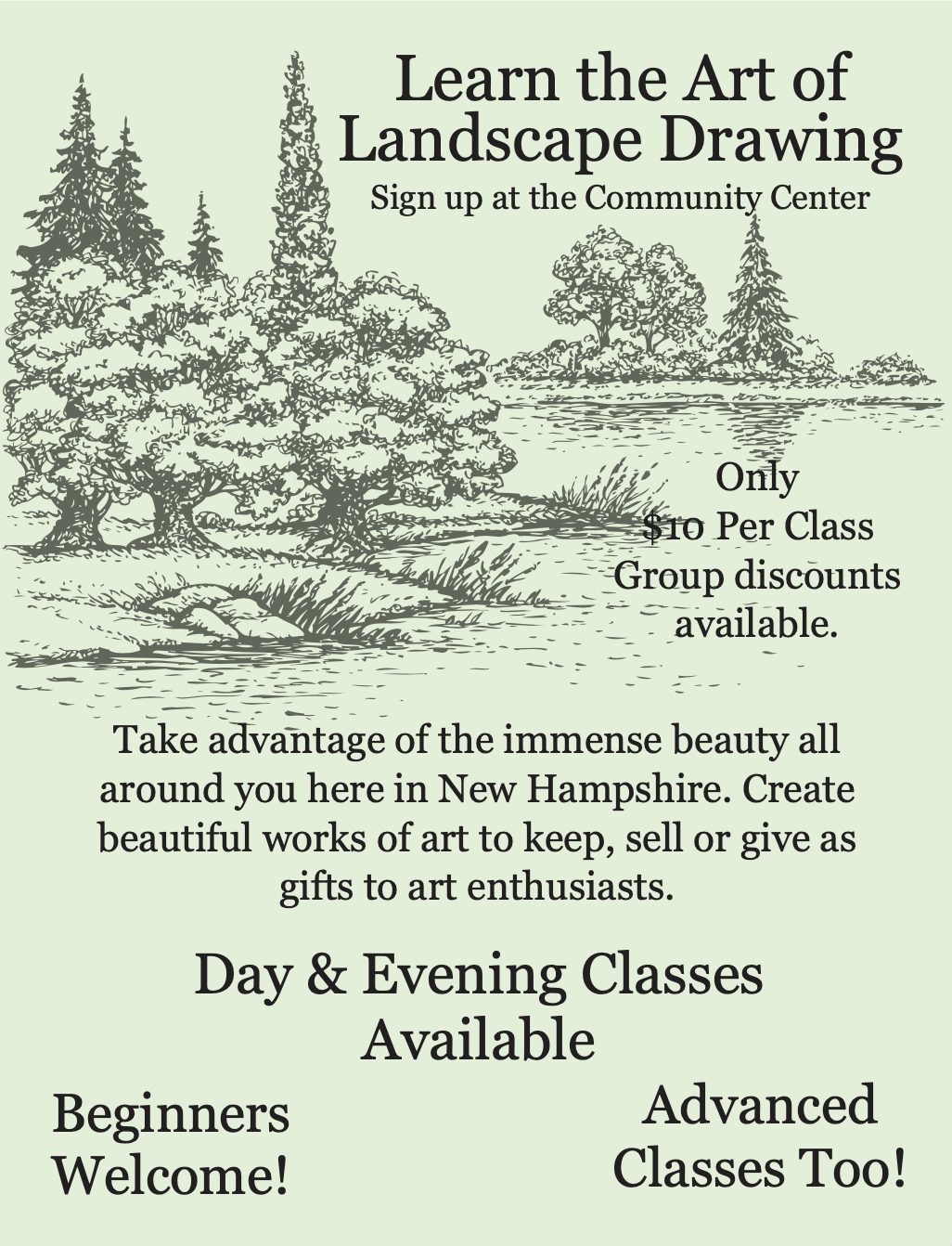 Landscape drawing class
