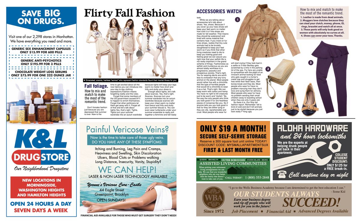 Inside pages - advertising