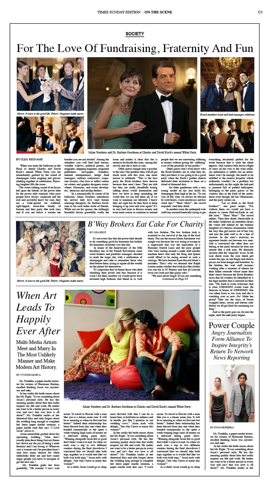 Times parody &middot; green dress