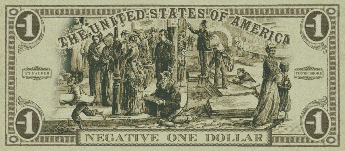 Negative One Dollar - reverse